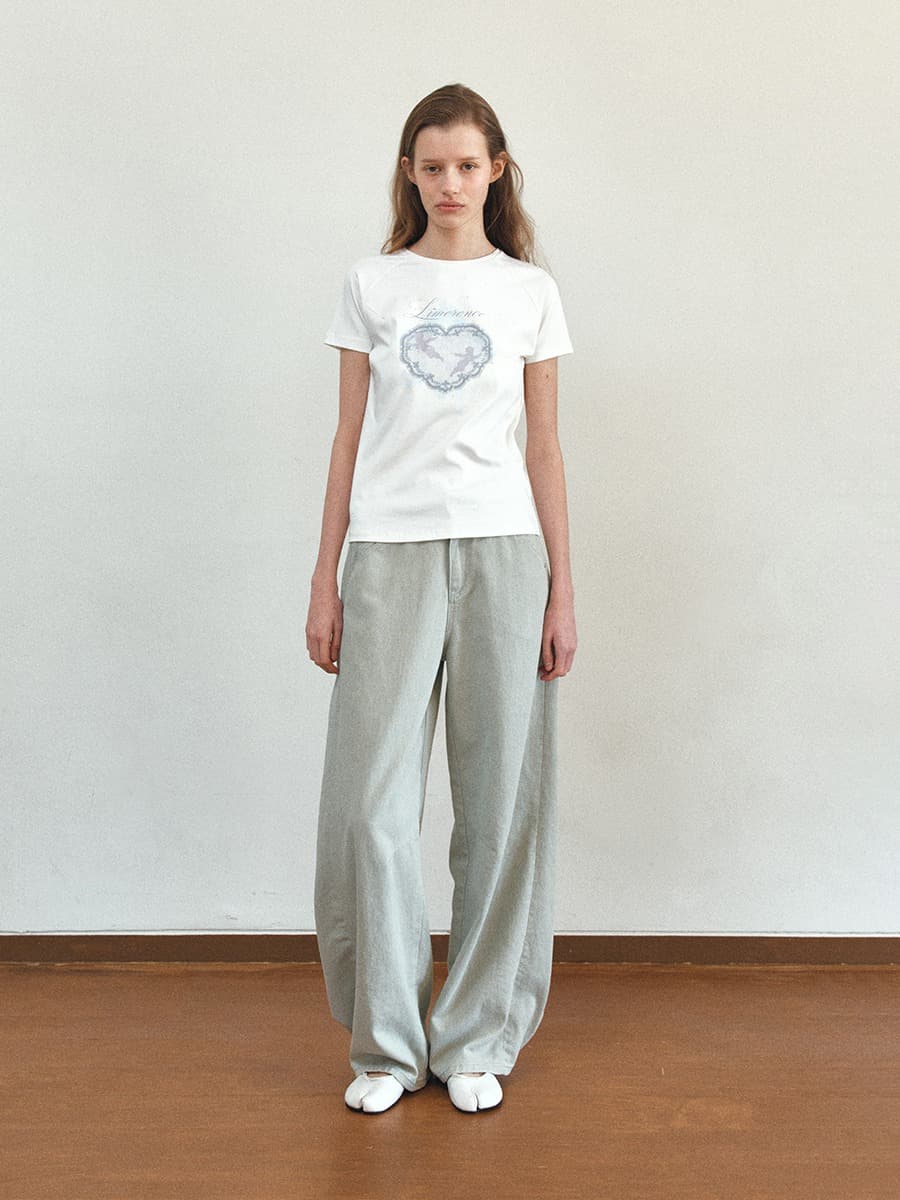 TIR HEART LACE ANGEL GRAPHIC ART TOP_WHITE — vue 2