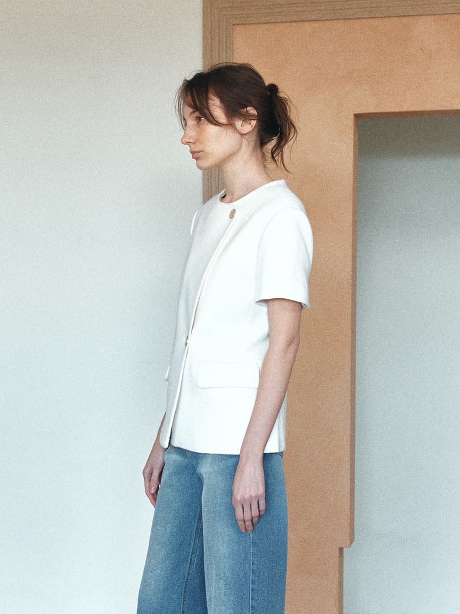 TIR ROUND NECK TWEED JACKET_IVORY — vue 6