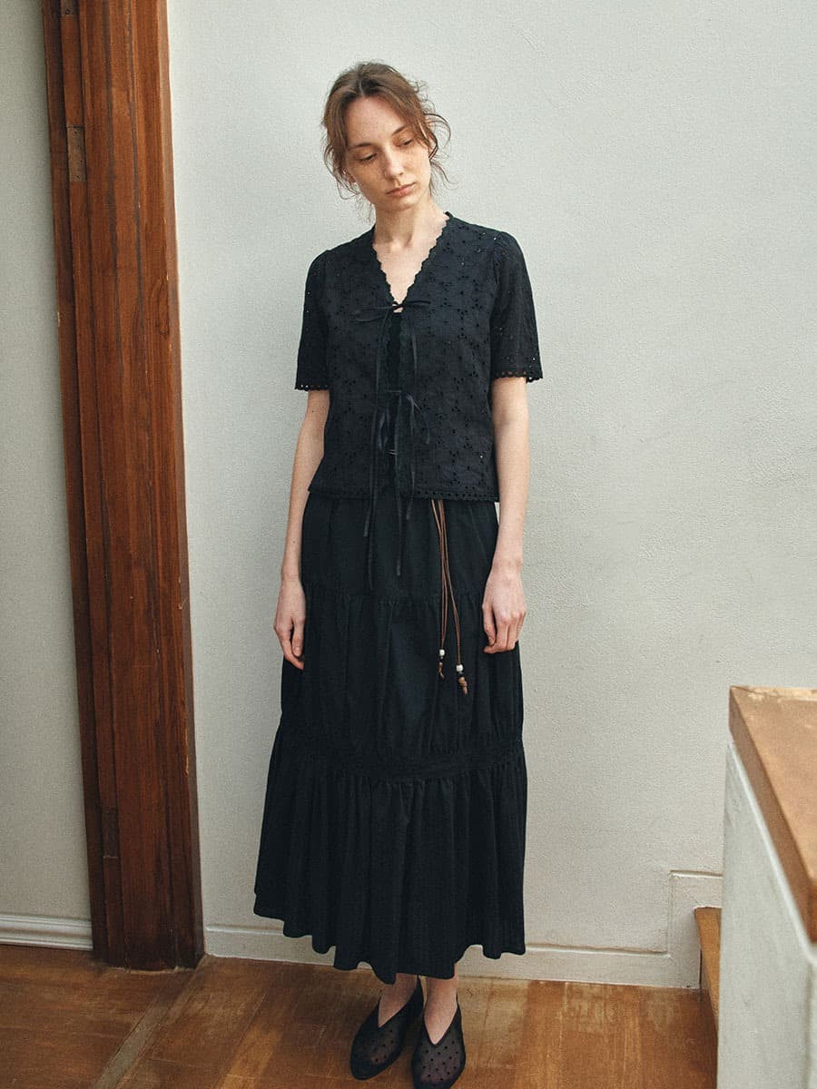 TIR EMBROIDERY LACE BLOUSE_BLACK — vue 5