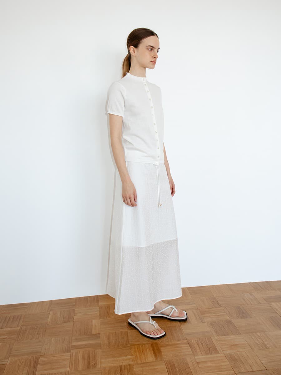 TIR DITSY FLORAL SEMI A-LINE SKIRT_WHITE — vue 5
