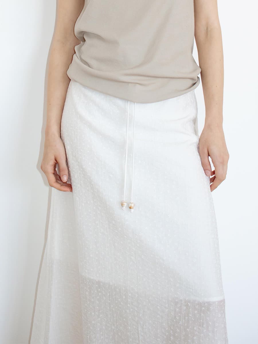 TIR DITSY FLORAL SEMI A-LINE SKIRT_WHITE — vue 8