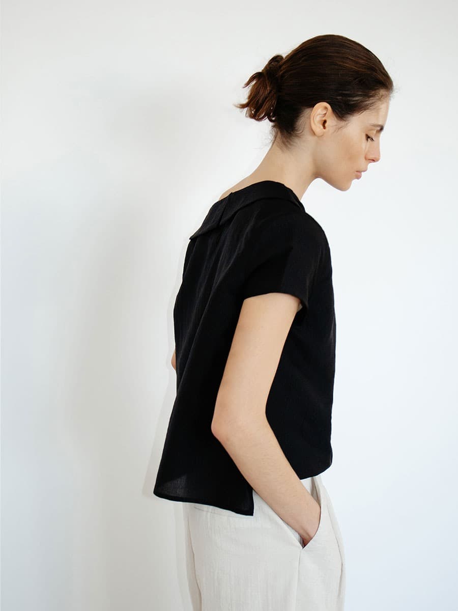 TIR OFF SHOULDER BLOUSE_BLACK — vue 2