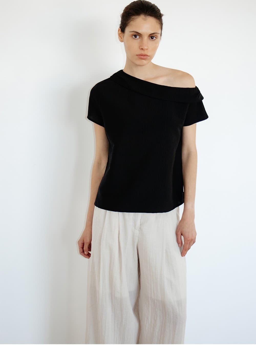 TIR OFF SHOULDER BLOUSE_BLACK — vue 11