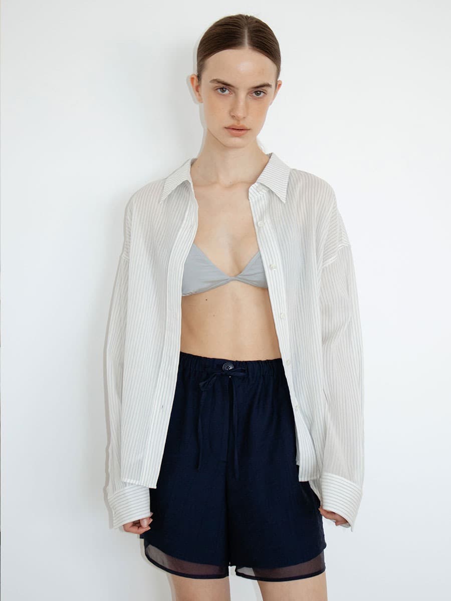 TIR LAYERED BANDING SHORTS_NAVY — vue 2