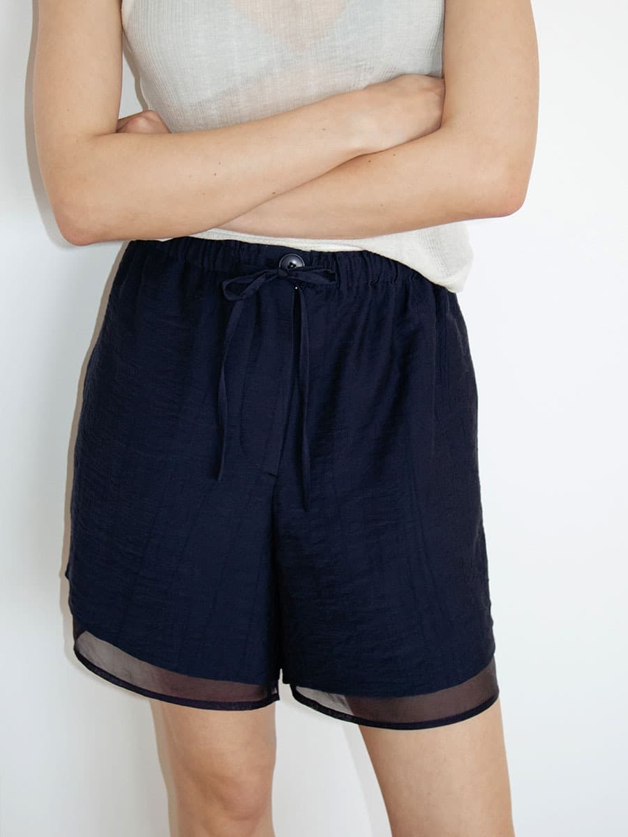 TIR LAYERED BANDING SHORTS_NAVY — vue 8