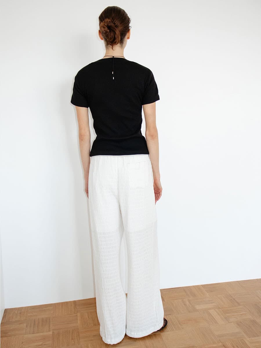 TIR CRINKLE BANDING PANTS_WHITE — vue 8