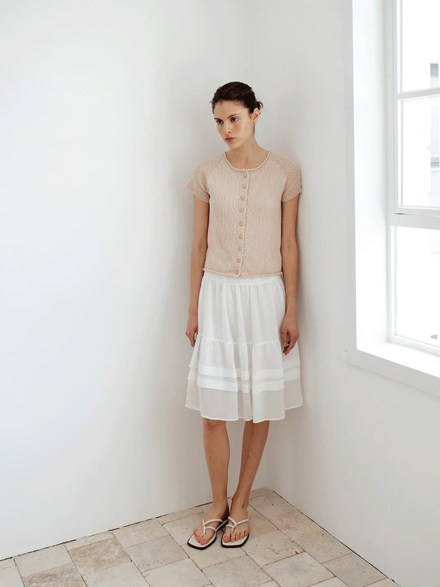 TIR SLUB SHORT SLEEVE KNIT CARDIGAN_SMOKE PINK — vue 6