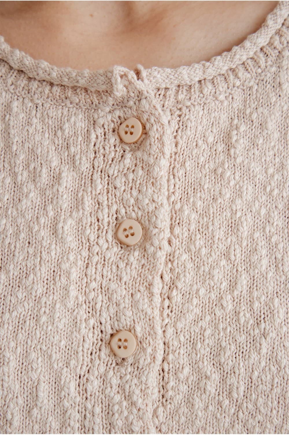 TIR SLUB SHORT SLEEVE KNIT CARDIGAN_SMOKE PINK — vue 11