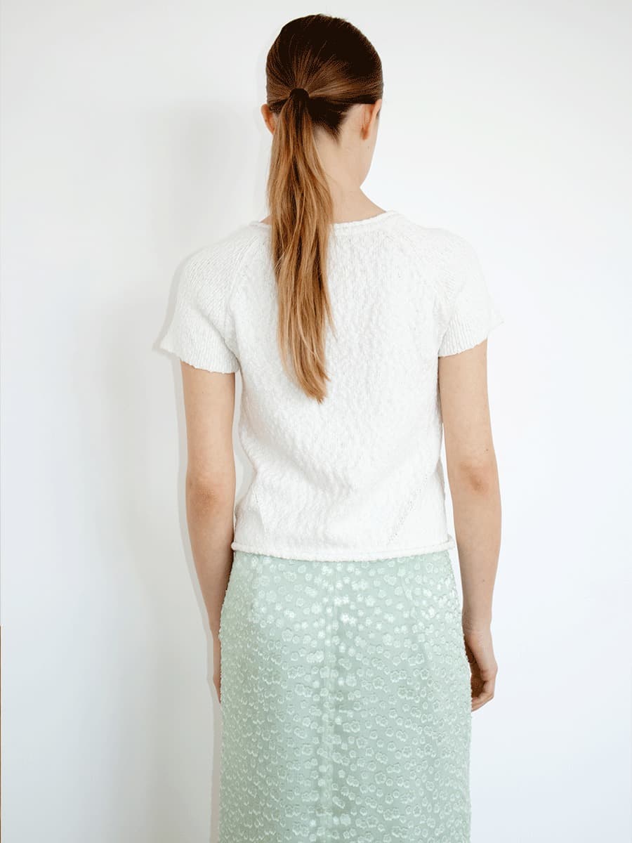 TIR SLUB SHORT SLEEVE KNIT CARDIGAN_WHITE — vue 7