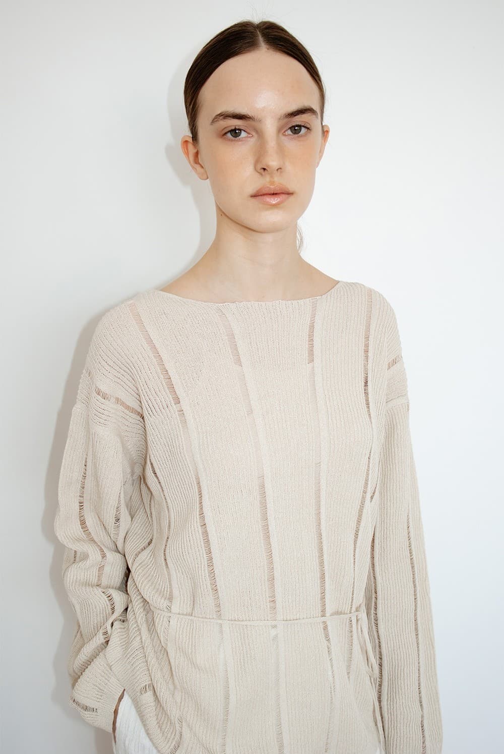 TIR LOOSE FIT PAPER BOAT NECK KNIT_NATURAL — vue 10