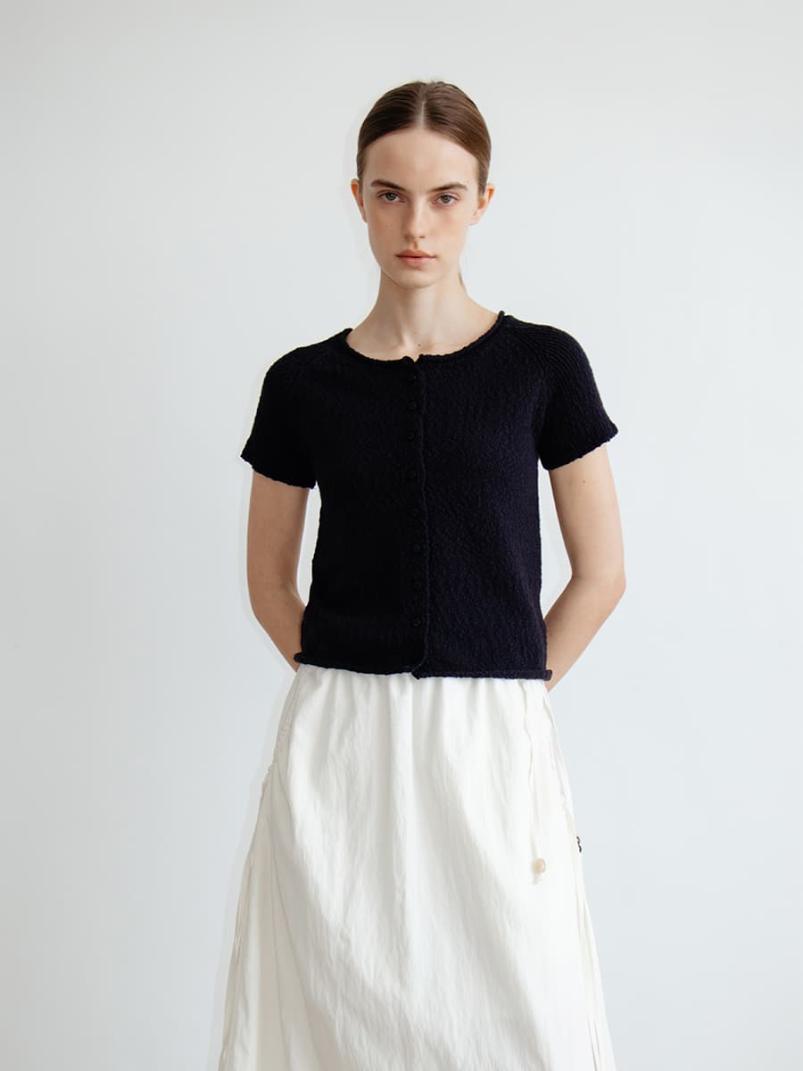 TIR TIERED TUCK FLARE SKIRT_IVORY — vue 5