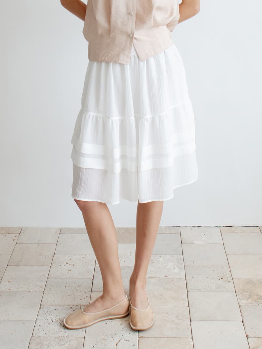 TIR SHEER TIERED MIDI SKIRT_WHITE — vue 7