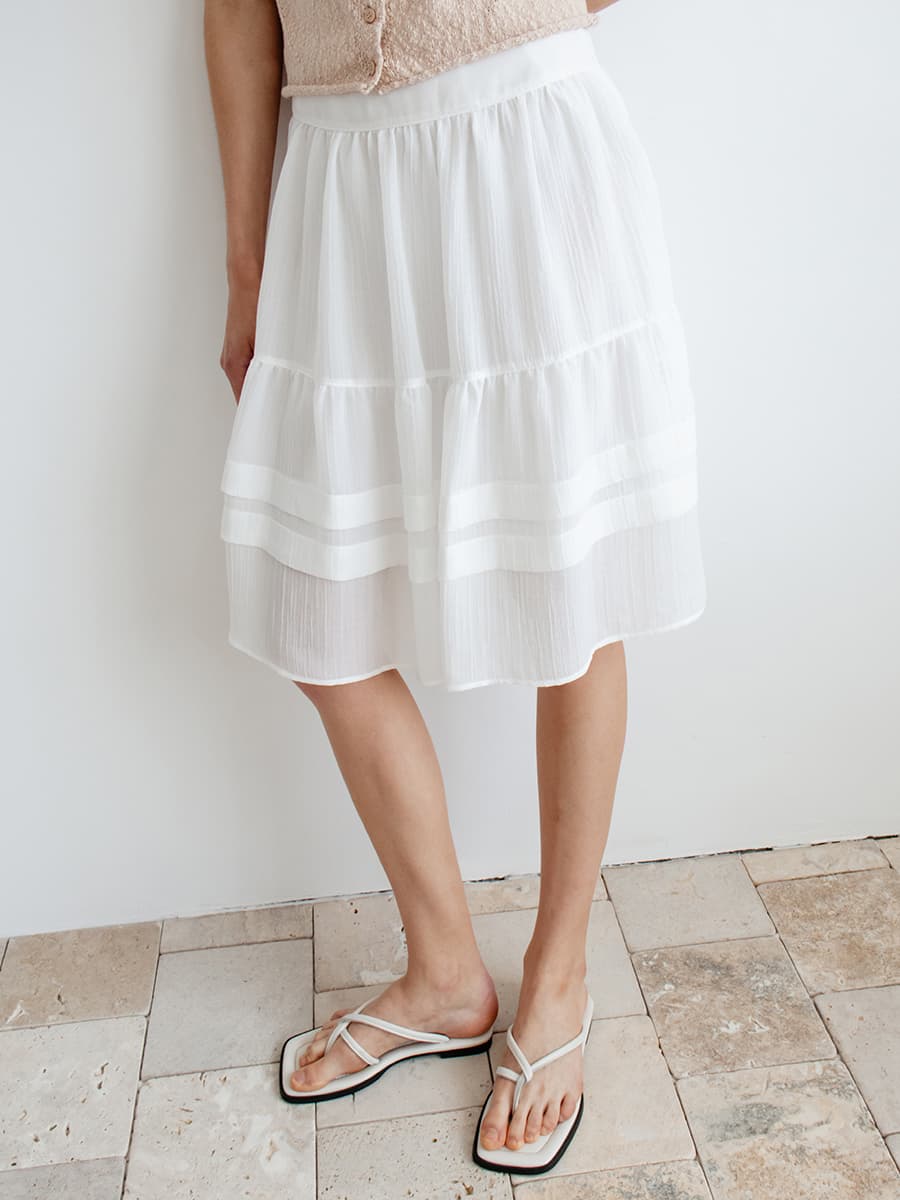 TIR SHEER TIERED MIDI SKIRT_WHITE — vue 8