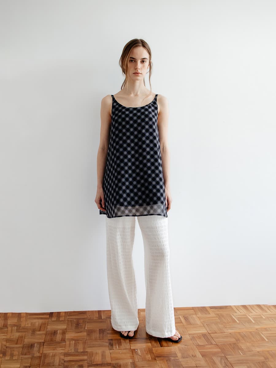 TIR CHECK LAYERED REVERSIBLE DRESS_BLACK — vue 2