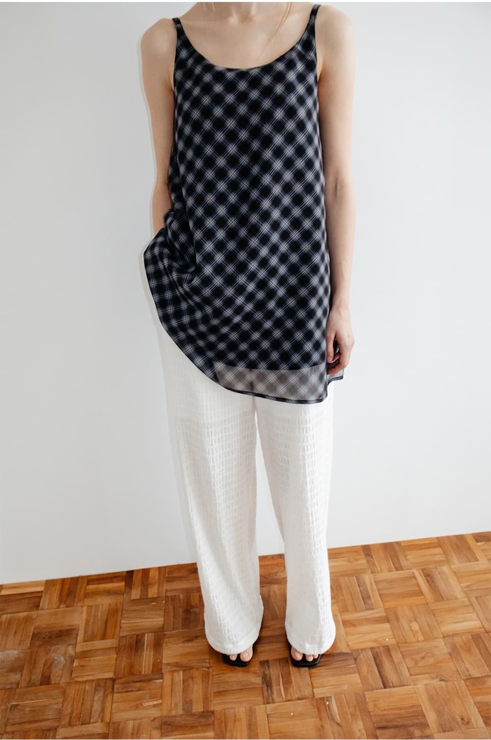 TIR CHECK LAYERED REVERSIBLE DRESS_BLACK — vue 6