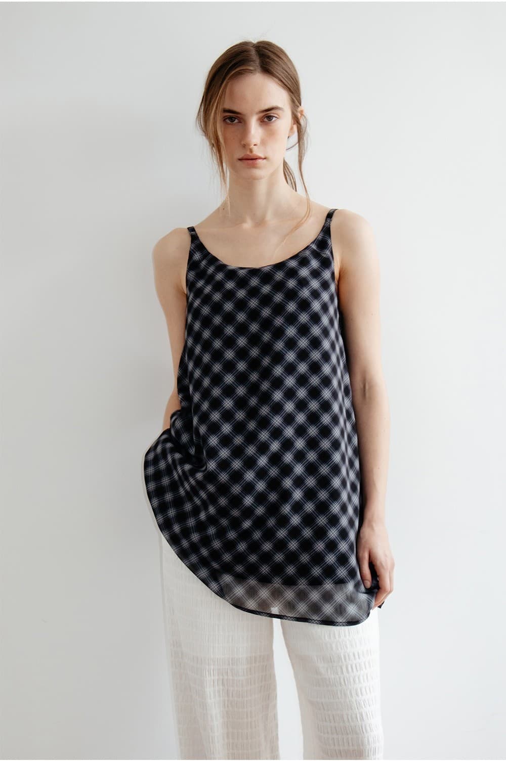 TIR CHECK LAYERED REVERSIBLE DRESS_BLACK — vue 7