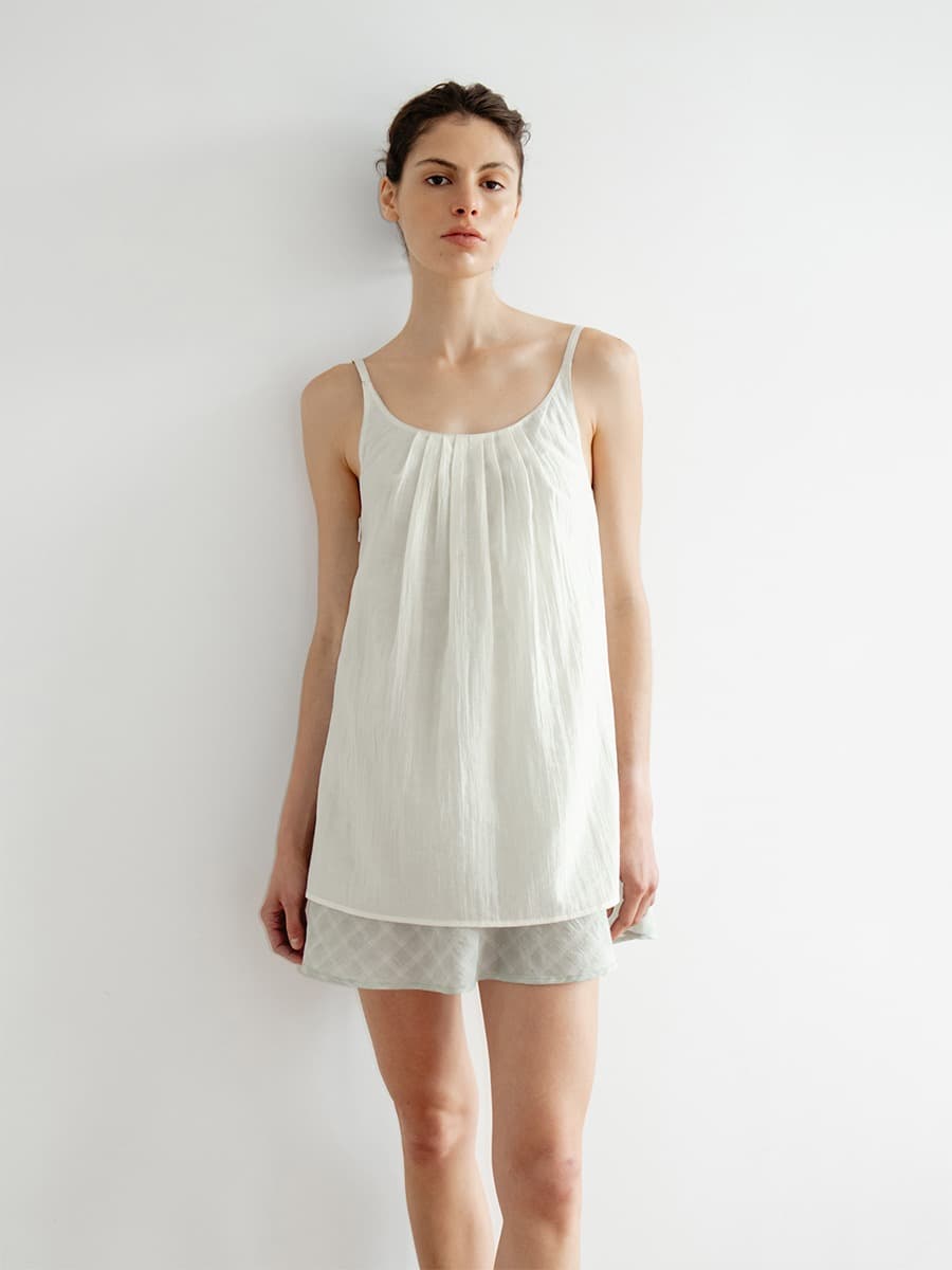 TIR CHECK LAYERED REVERSIBLE DRESS_MINT — vue 2