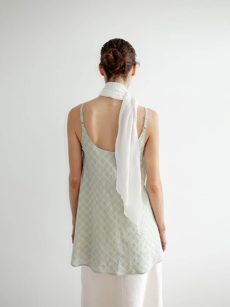 TIR CHECK LAYERED REVERSIBLE DRESS_MINT — vue 6
