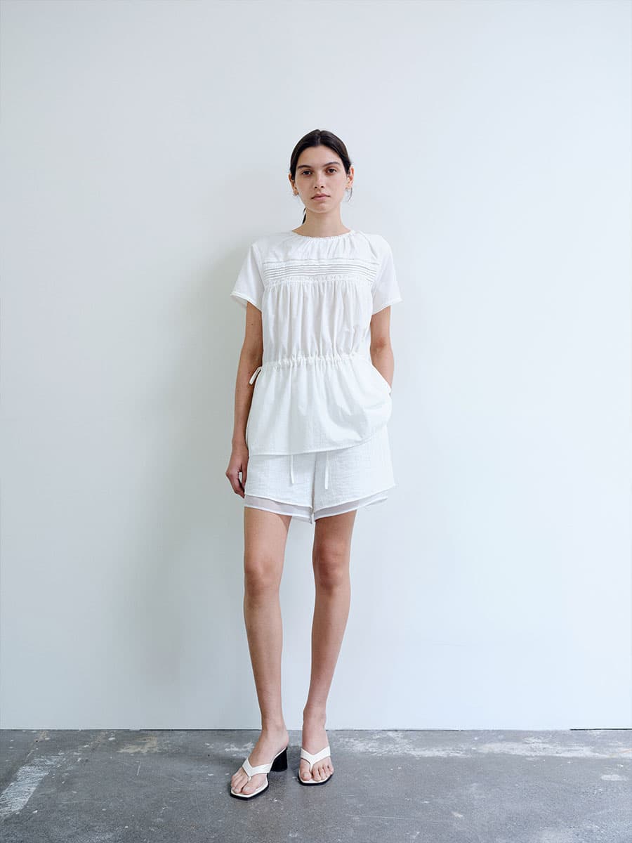 TIR PINTUCK LACE STRING BLOUSE_WHITE — vue 7