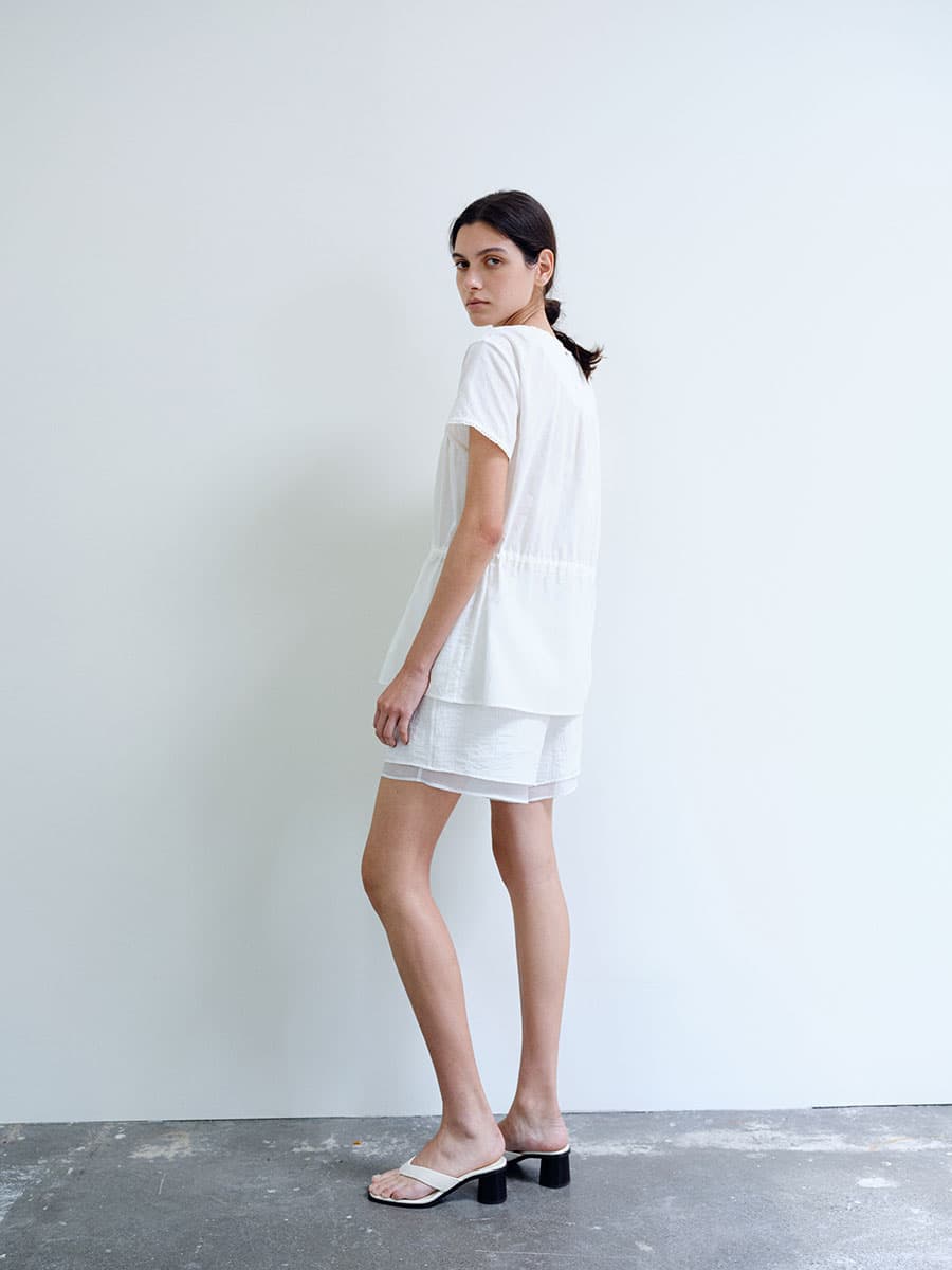 TIR PINTUCK LACE STRING BLOUSE_WHITE — vue 9