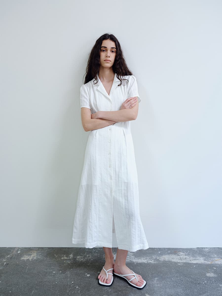 TIR OPEN COLLAR SHIRT DRESS_WHITE — vue 7