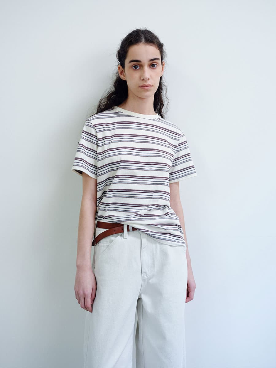 TIR MULTI STRIPE T-SHIRT_IVORY — vue 4