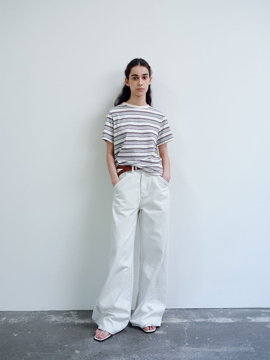 TIR MULTI STRIPE T-SHIRT_IVORY — vue 5