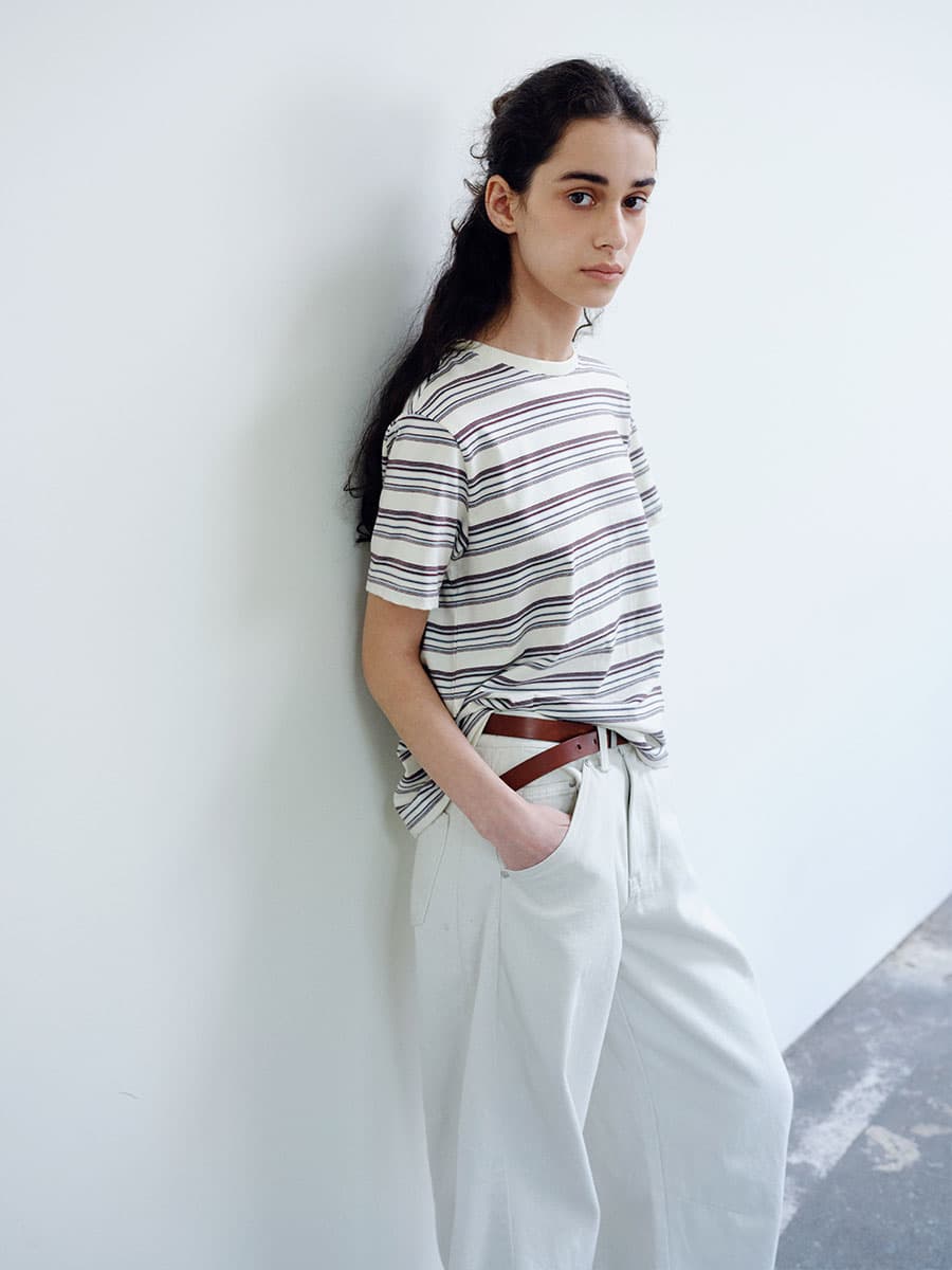 TIR MULTI STRIPE T-SHIRT_IVORY — vue 9