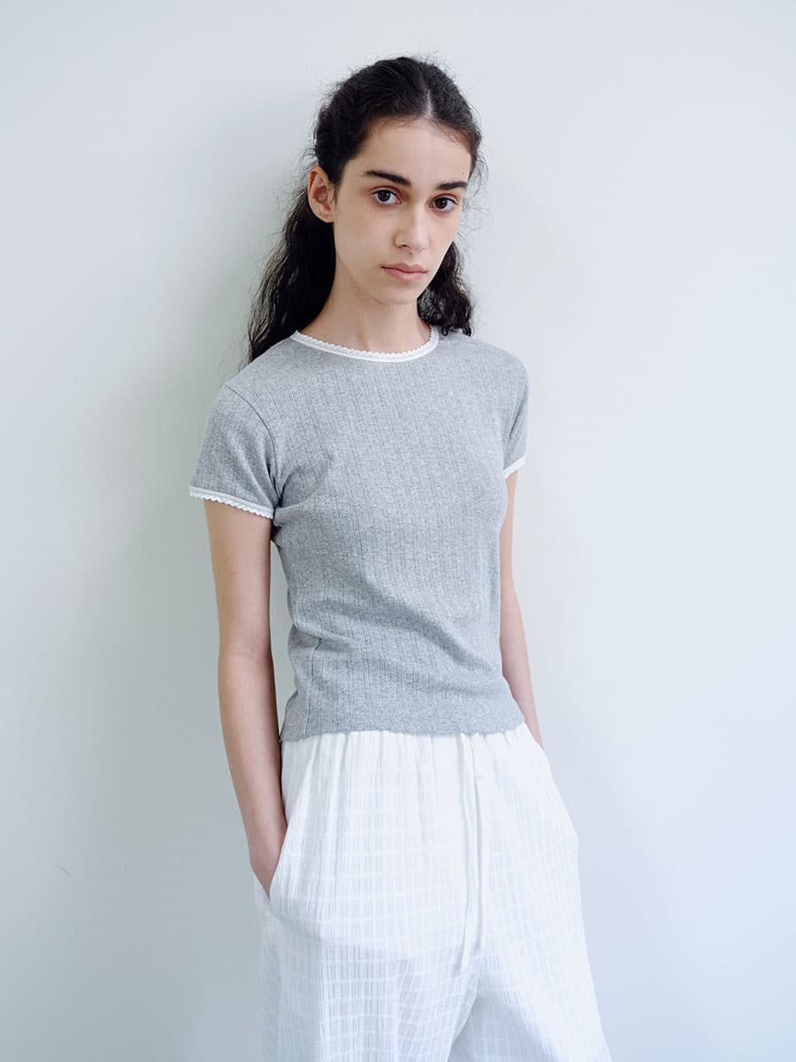 TIR FLORAL LACE T-SHIRT_GREY — vue 3