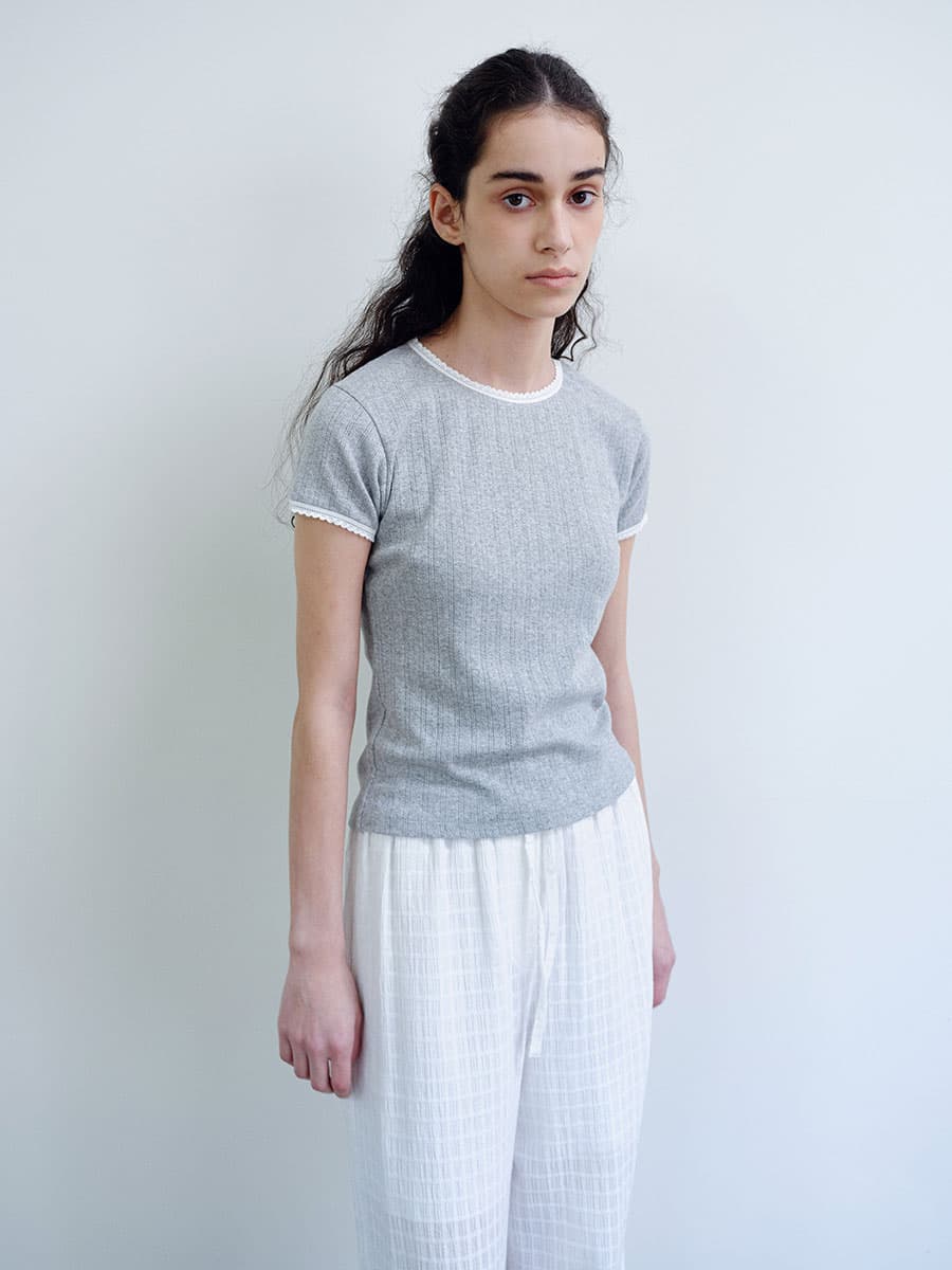 TIR FLORAL LACE T-SHIRT_GREY — vue 8