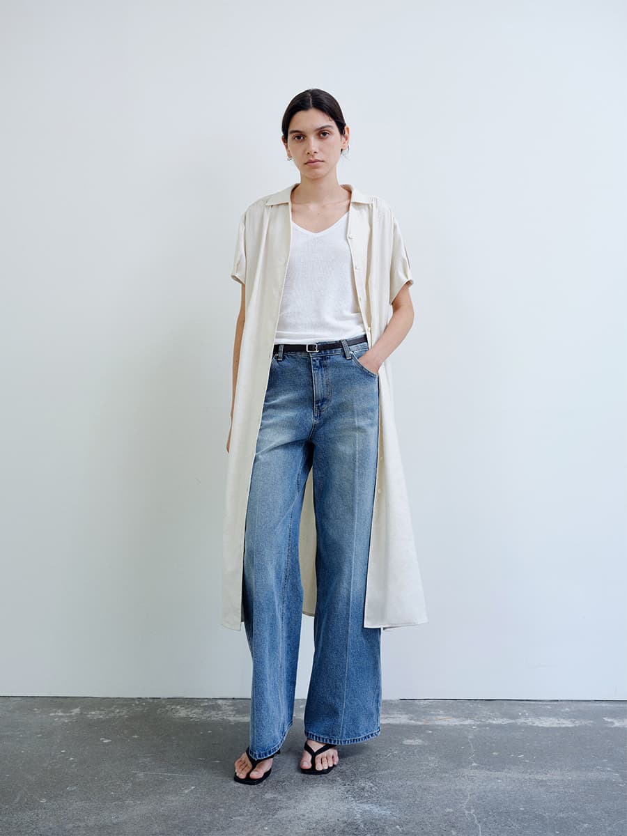 TIR PUFF SHIRT DRESS_CREAM — vue 7