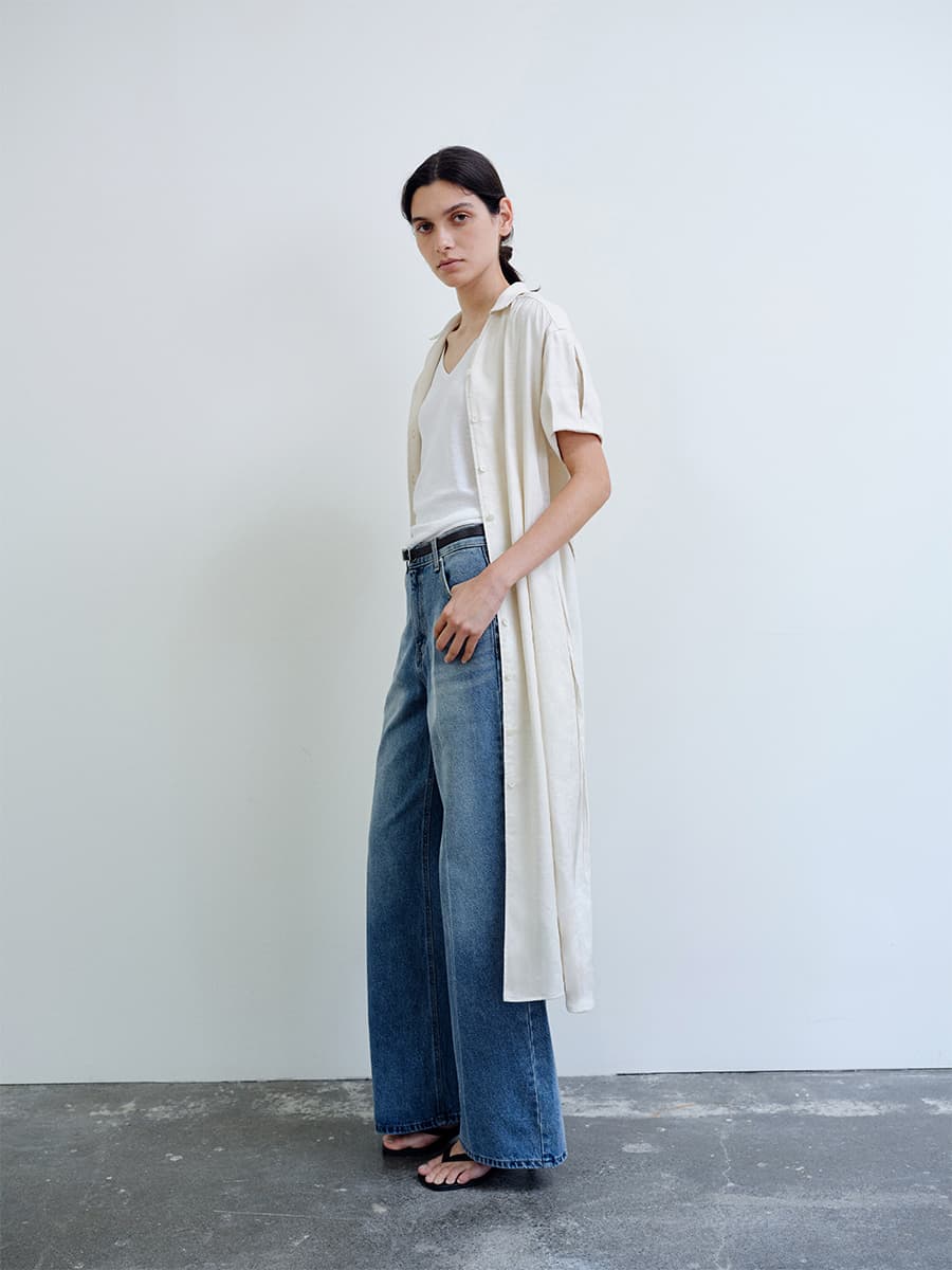 TIR PUFF SHIRT DRESS_CREAM — vue 8