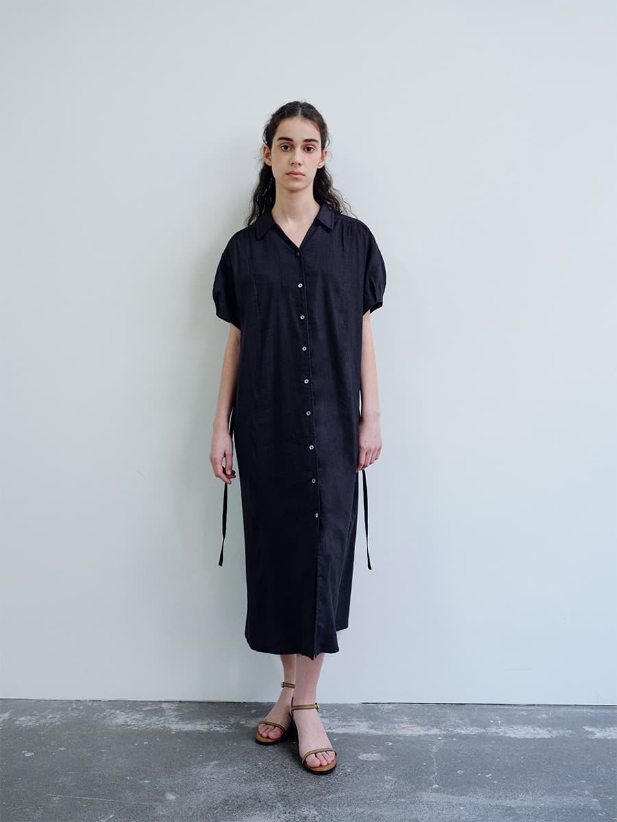 TIR PUFF SHIRT DRESS_D-NAVY — vue 4