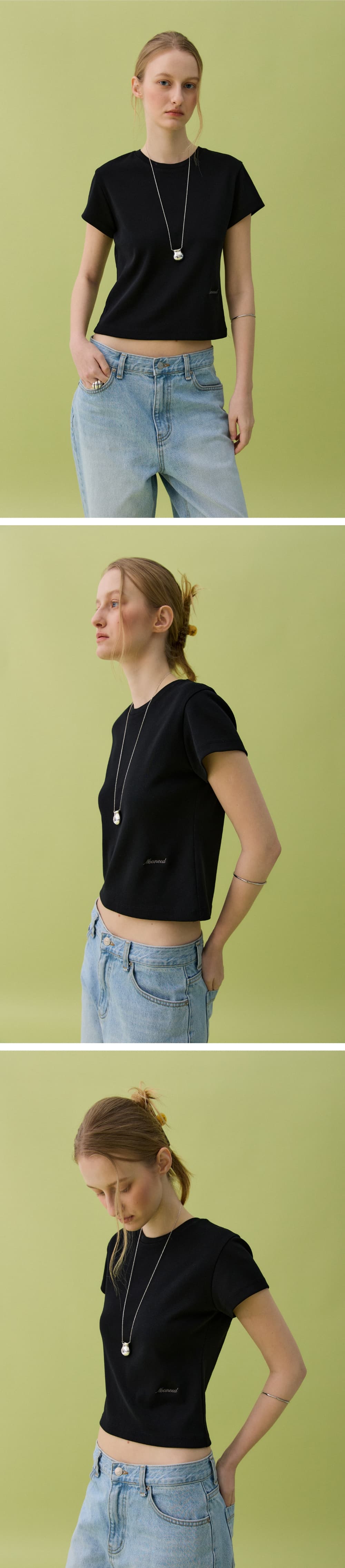 DATE CROP T-SHIRT - BLACK — vue 2