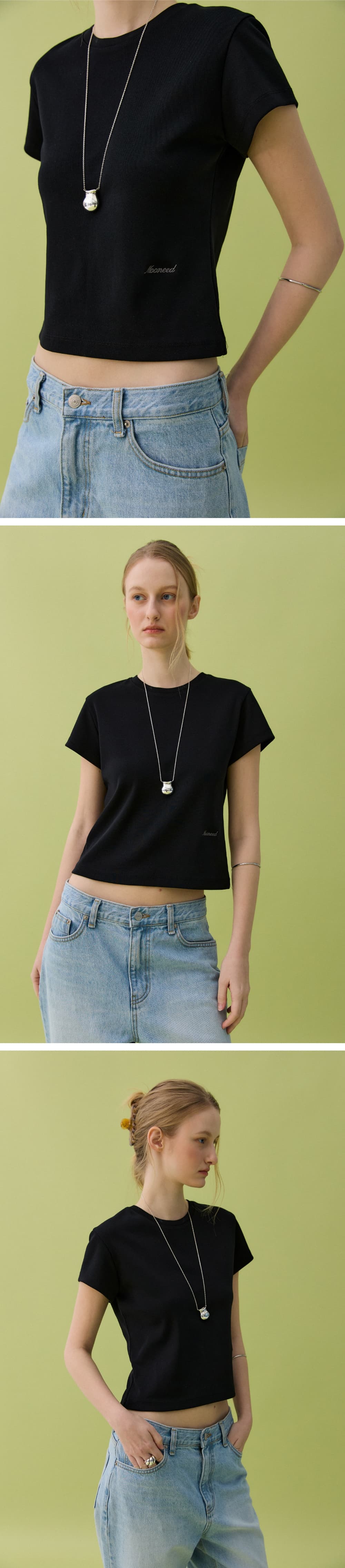 DATE CROP T-SHIRT - BLACK — vue 3