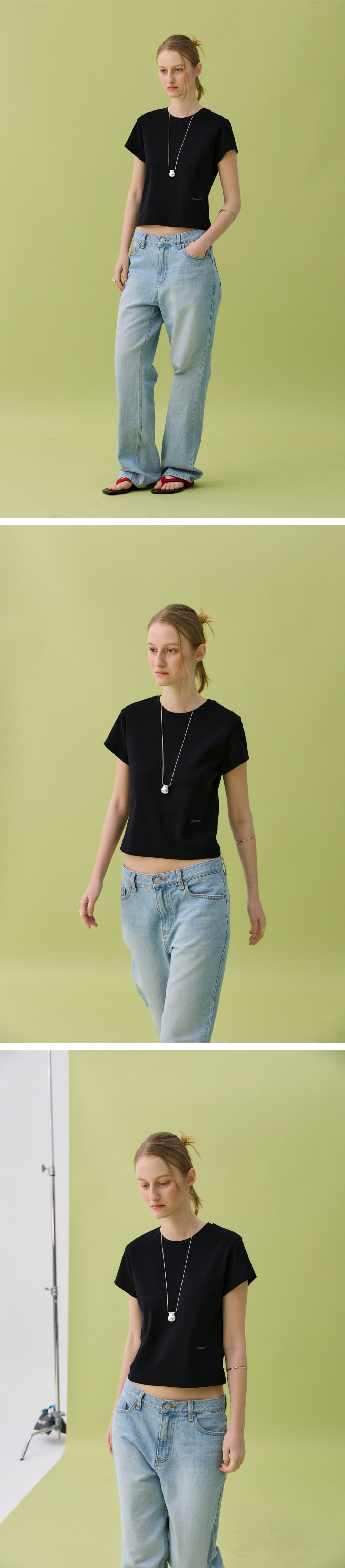 DATE CROP T-SHIRT - BLACK — vue 4