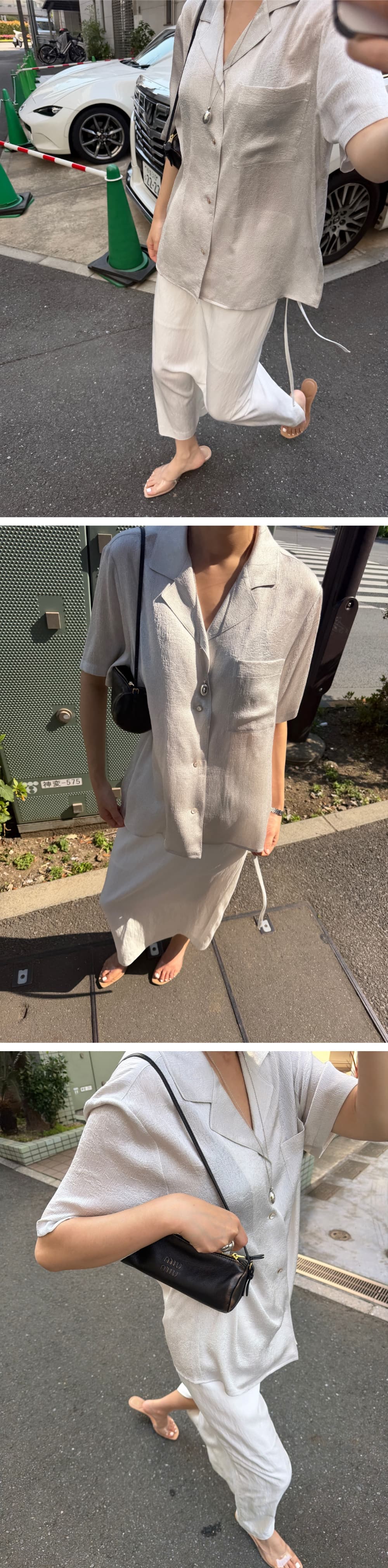 PEARL HALF SHIRT - LIGHT SILVER — vue 2