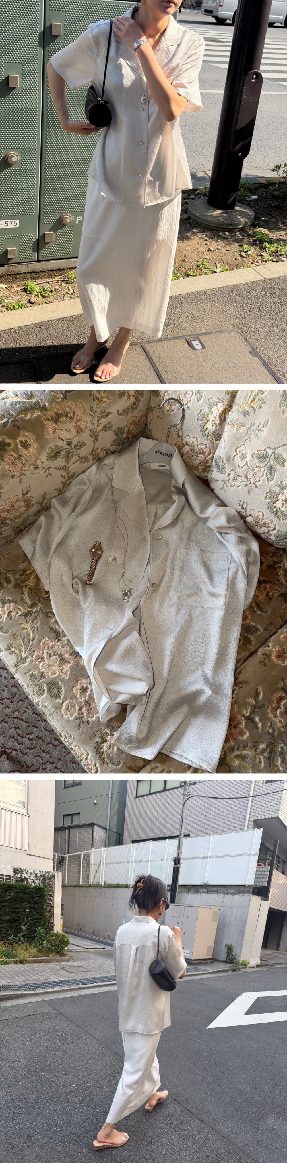 PEARL HALF SHIRT - LIGHT SILVER — vue 3