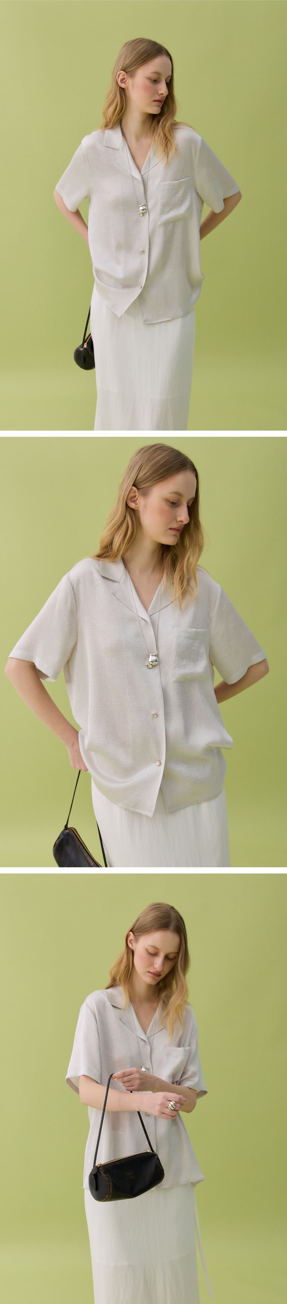 PEARL HALF SHIRT - LIGHT SILVER — vue 4
