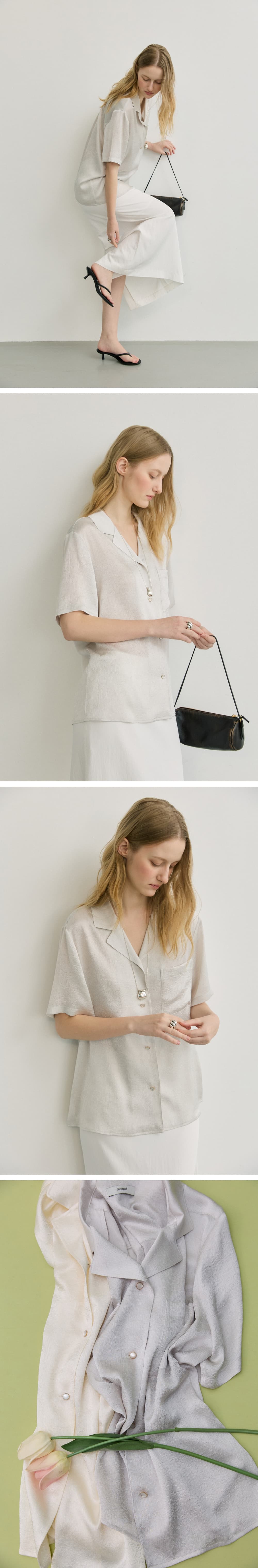 PEARL HALF SHIRT - LIGHT SILVER — vue 6
