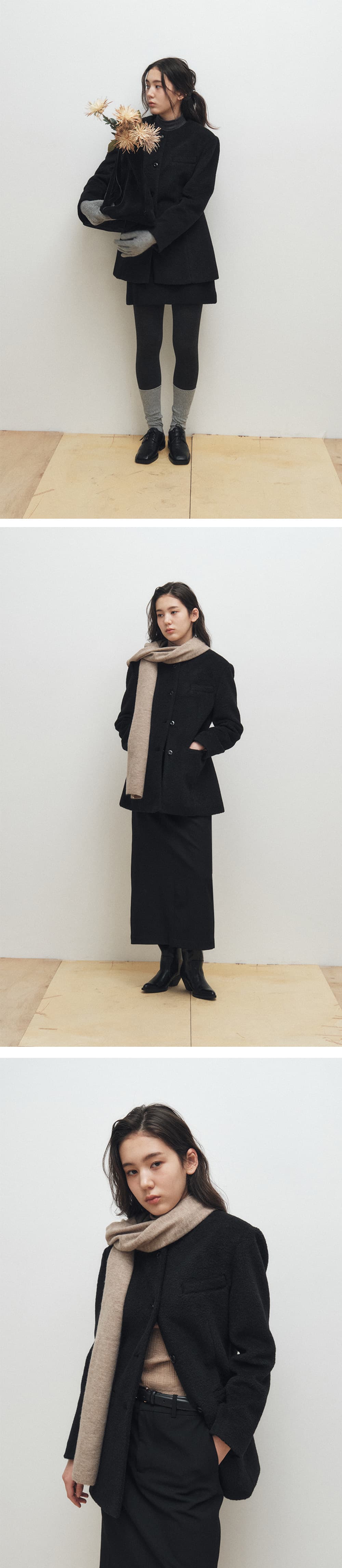 Hourglass 4-Button Jacket (Black) — vue 5