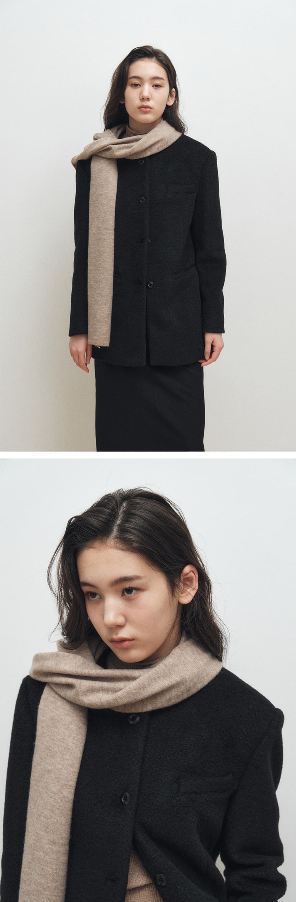 Hourglass 4-Button Jacket (Black) — vue 6