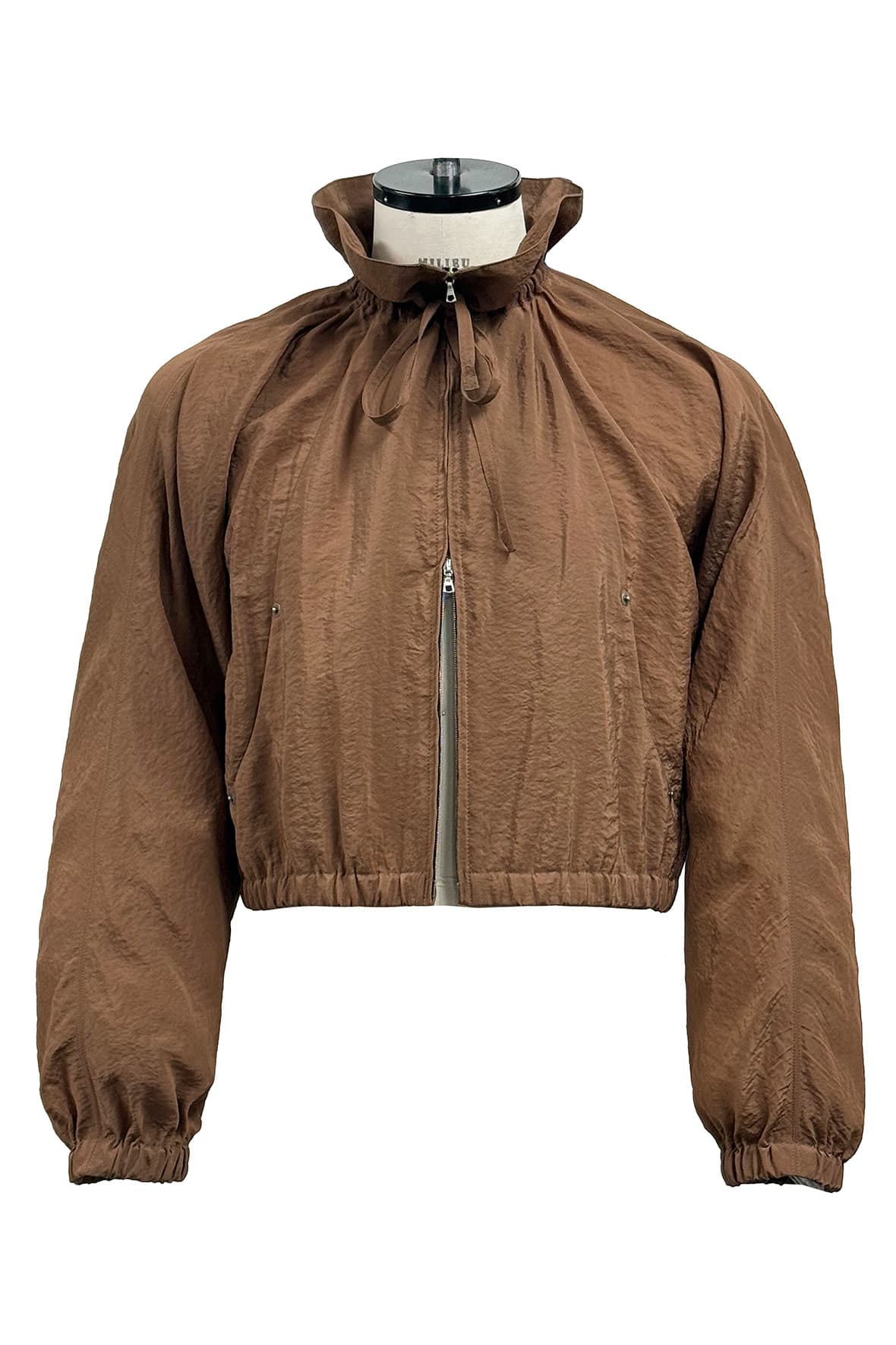 Drawstring Neck Dolman Sleeve Insert Pocket Jacket — vue 2