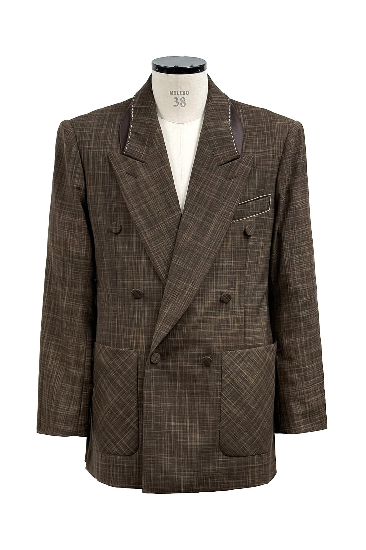 Möbius Peak Lapel Side Slit Double Breasted Blazer — vue 2
