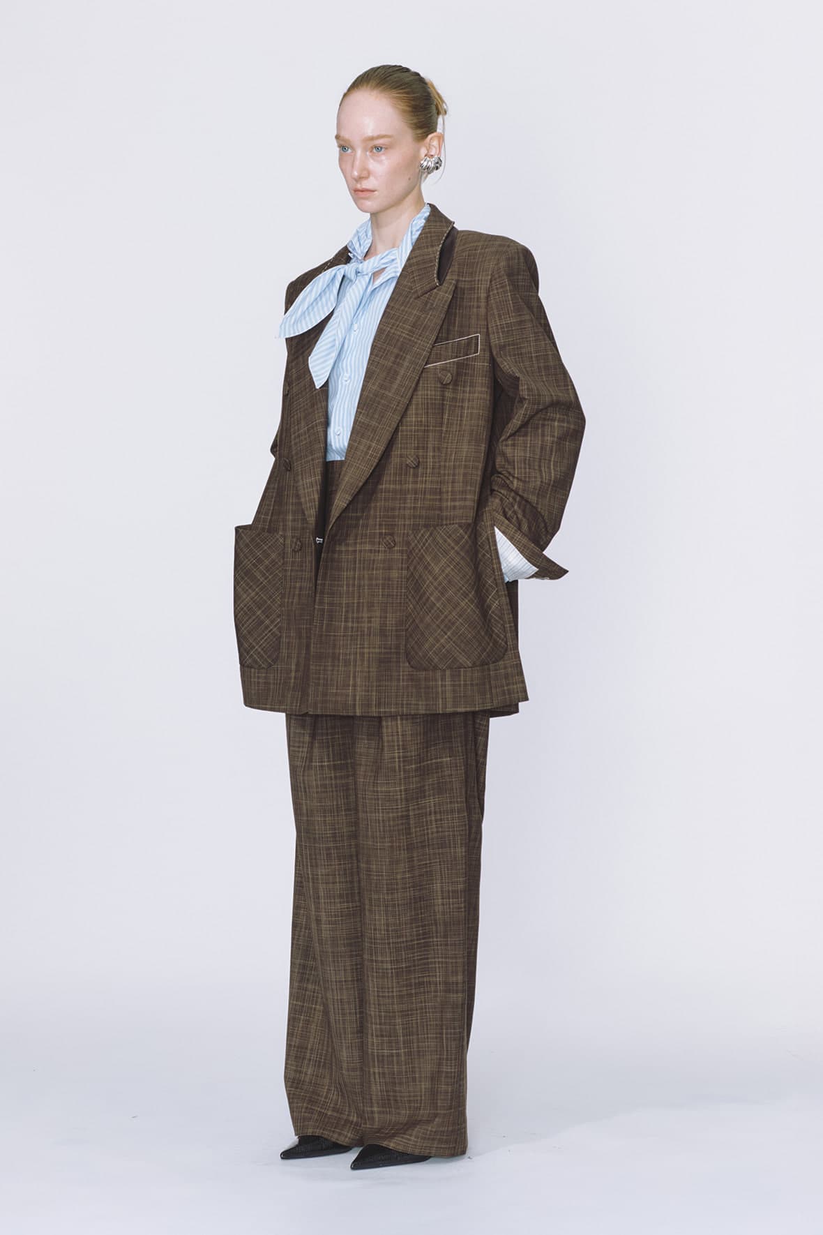 Möbius Peak Lapel Side Slit Double Breasted Blazer — vue 4