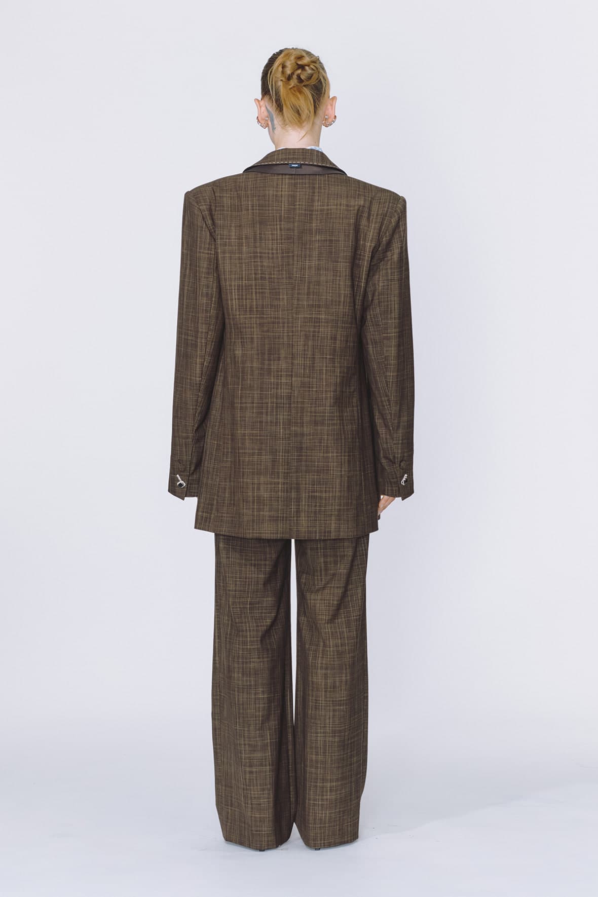 Möbius Peak Lapel Side Slit Double Breasted Blazer — vue 6