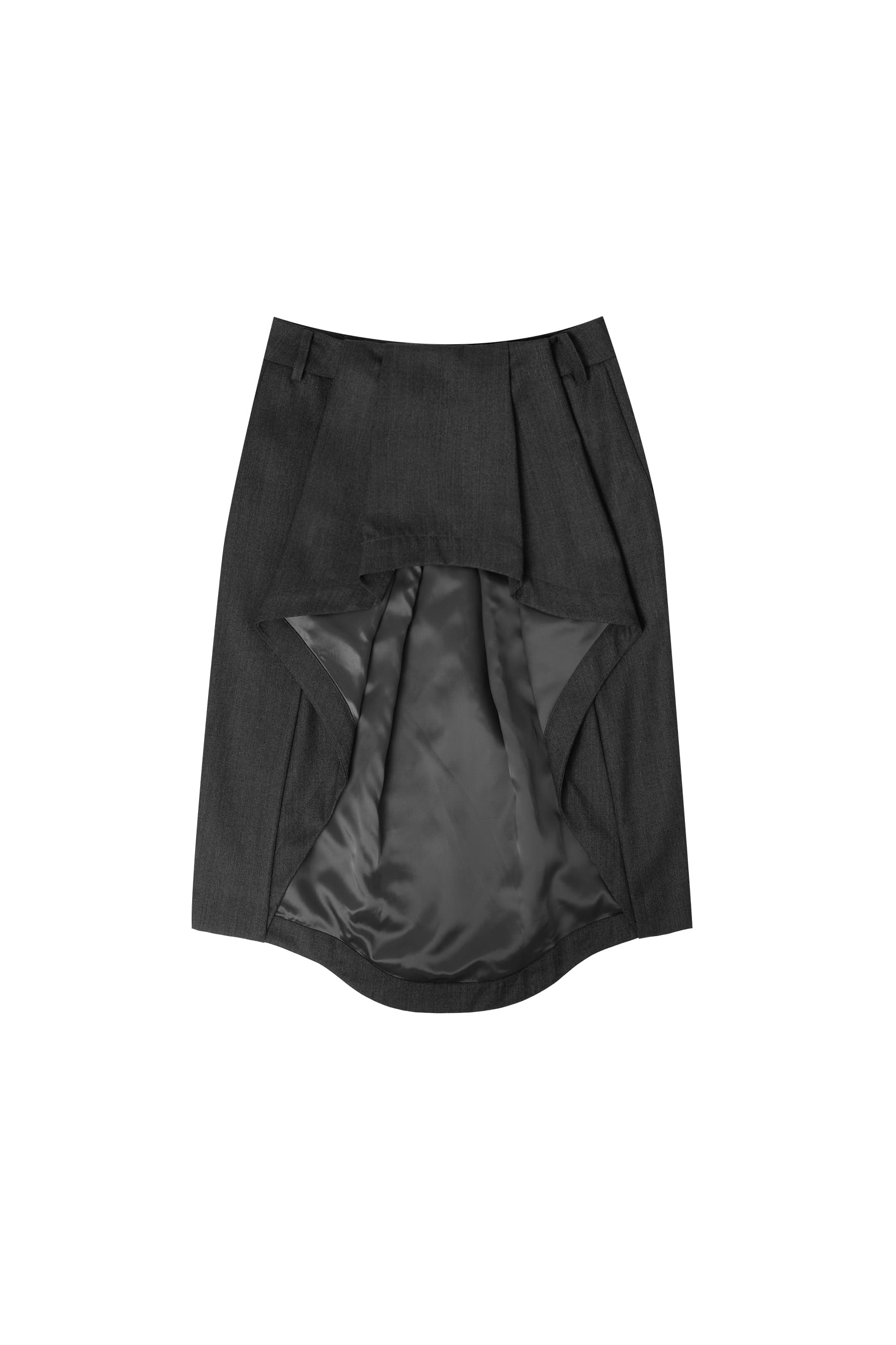 Origami Detail Midi-Skirts (Grey) — vue 2
