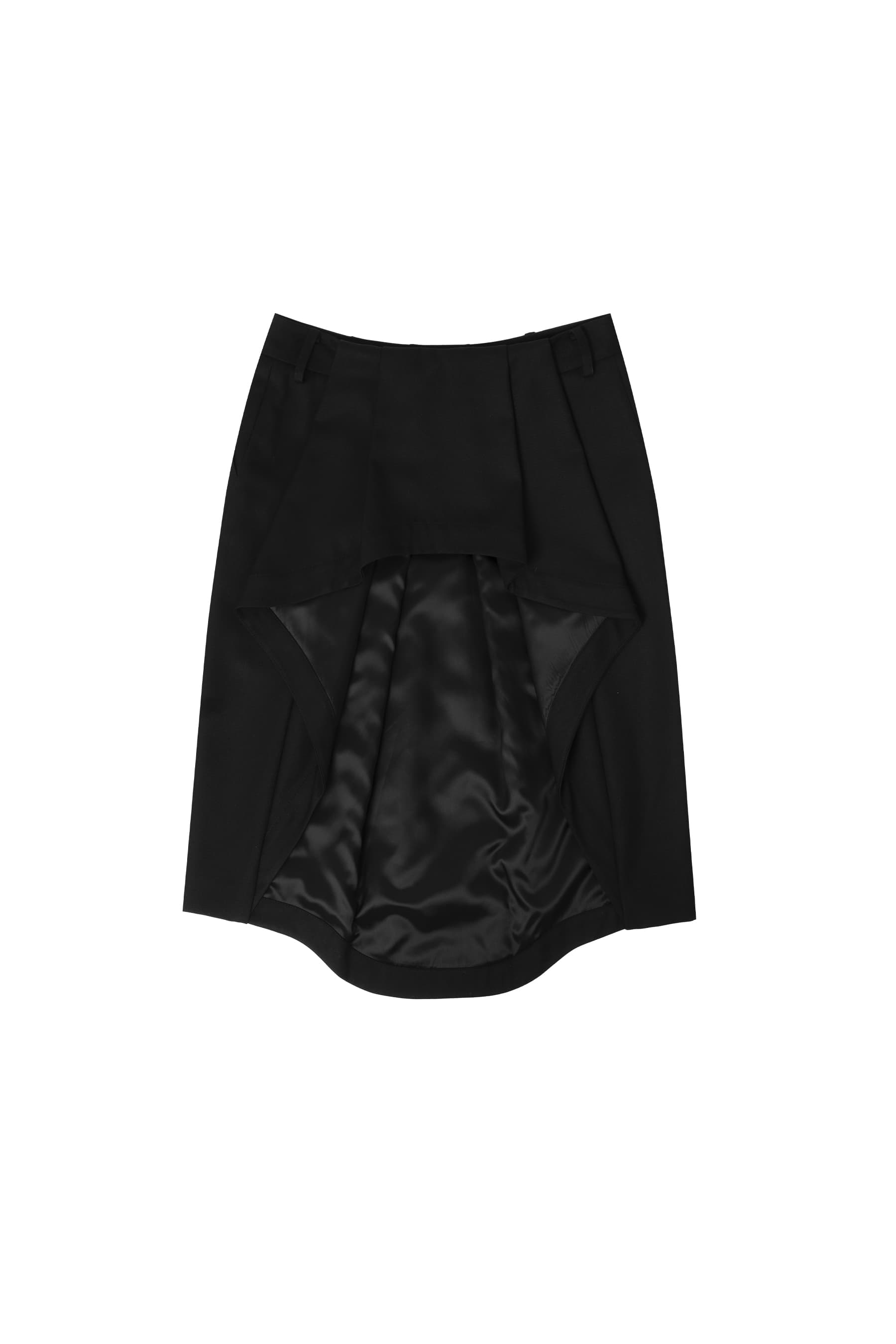 Origami Detail Midi-Skirts (Black) — vue 2