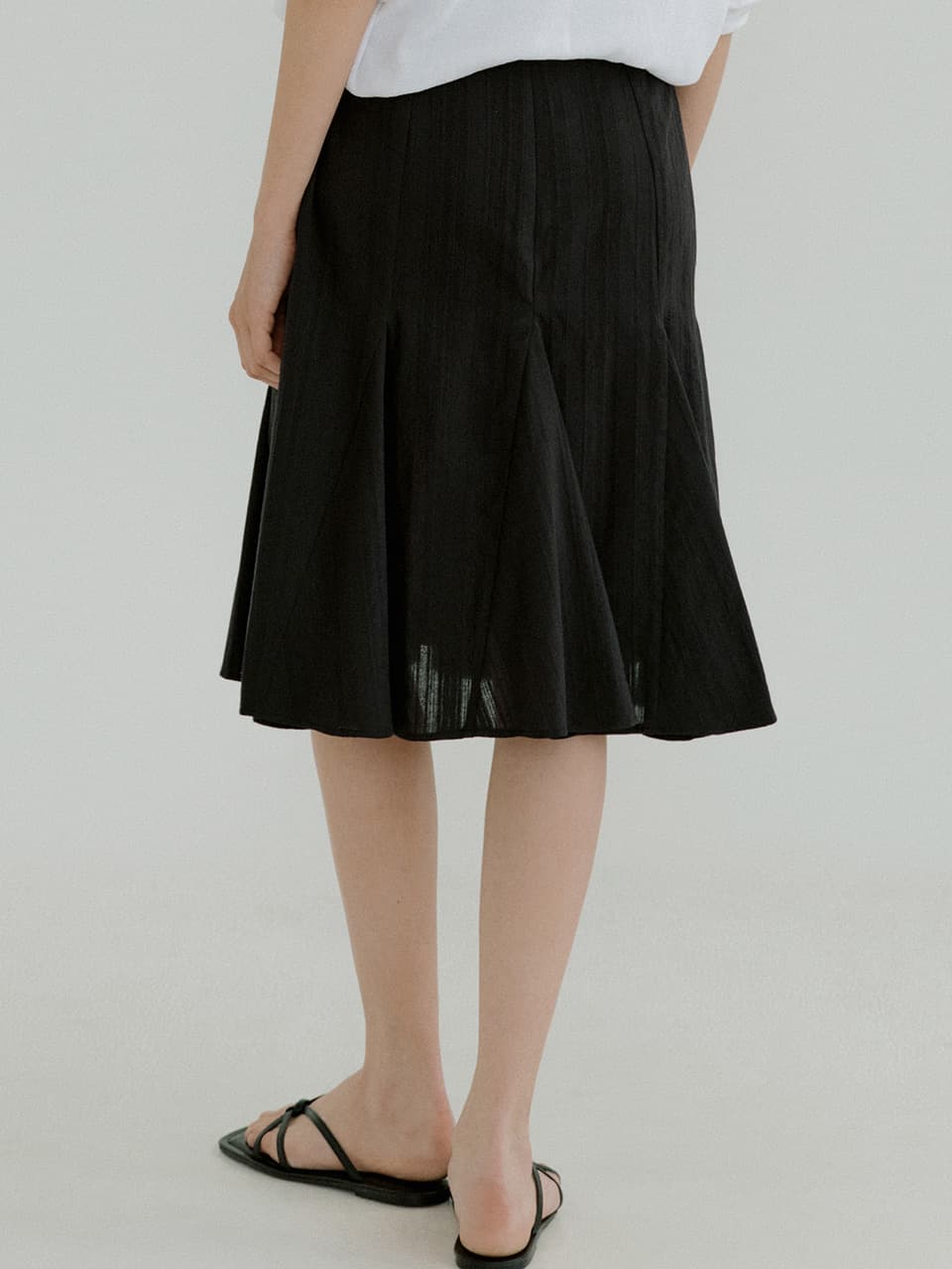 cotton lace midi skirt (black) orc 6064 — vue 4