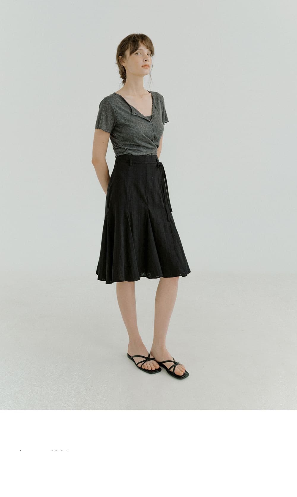 cotton lace midi skirt (black) orc 6064 — vue 5